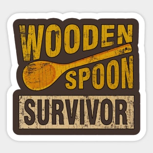 Wooden Spoon Survivor Vintage Sticker